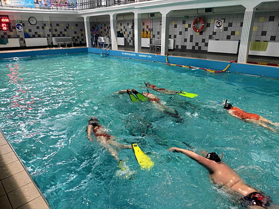 Hokej pod wodą Walenie Siemianowice Śląskie Trening 2 III 2024